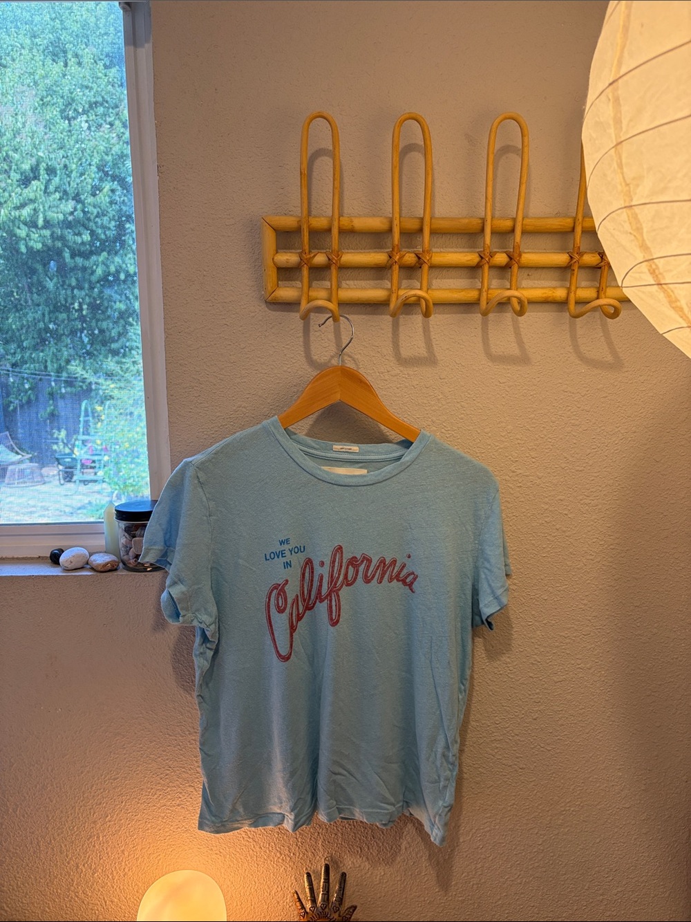 MOTHER Light Blue 'California' Graphic Tee size Large